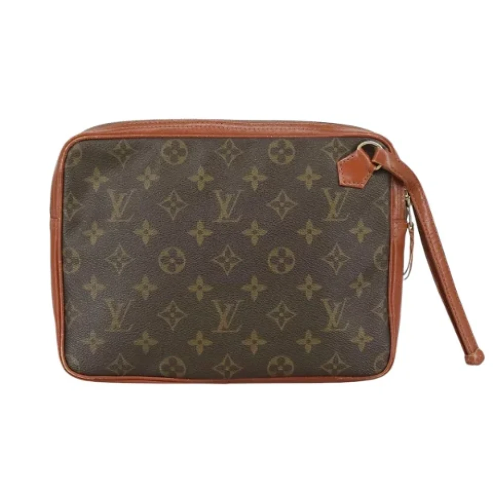 Louis Vuitton Vintage Pre-owned Canvas clutches Brown Dames