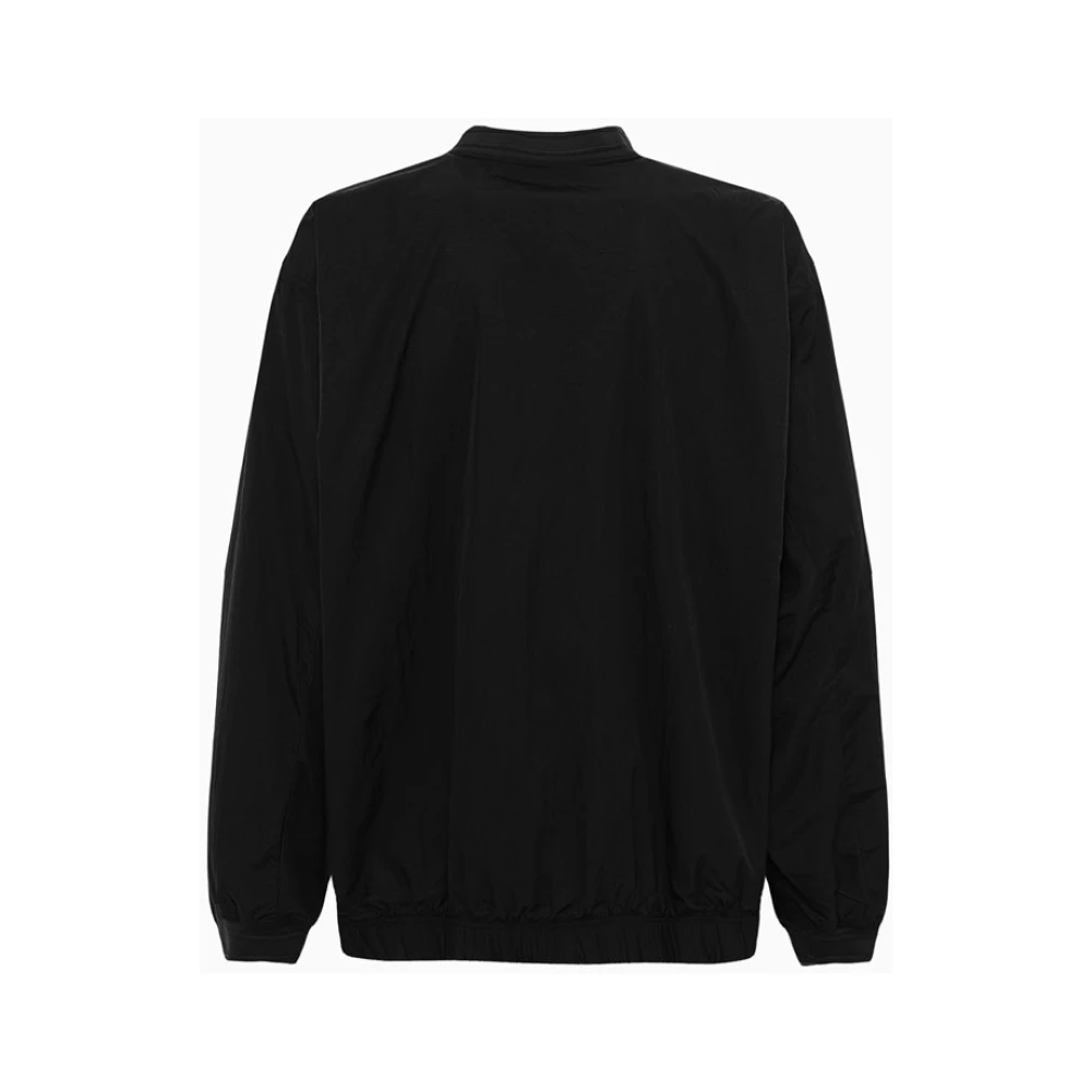 Nike Nylon Sweatshirt in effen kleur Black Heren
