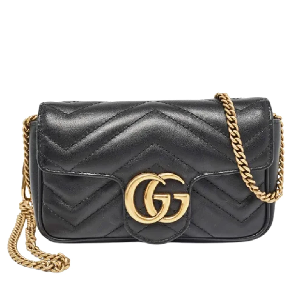 Gucci Vintage Pre-owned Leather gucci-bags Black Dames
