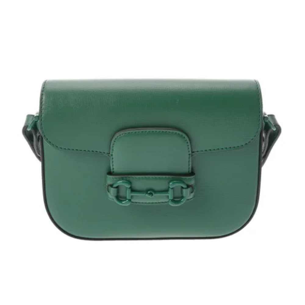 Gucci Vintage Pre-owned Leather gucci-bags Green Dames