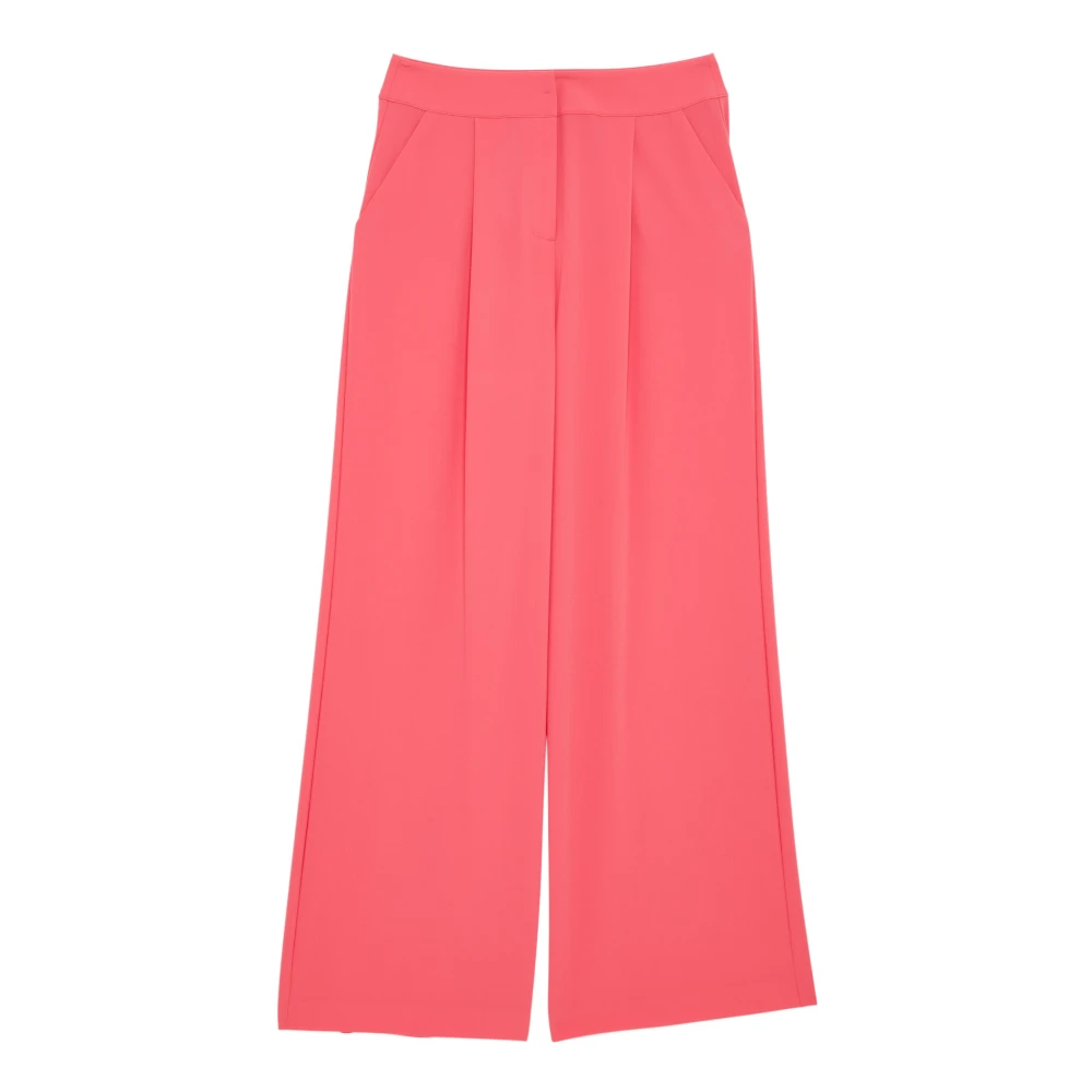 Patrizia Pepe Vrouw Rood Modern Fit Wijde Broek