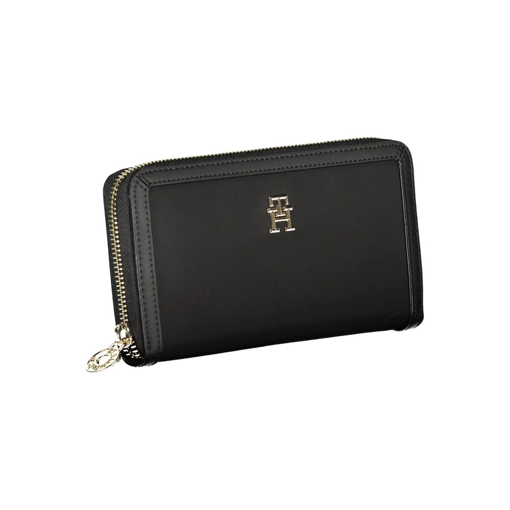 Tommy Hilfiger Elegante zwarte portemonnee met meerdere vakken Black Dames