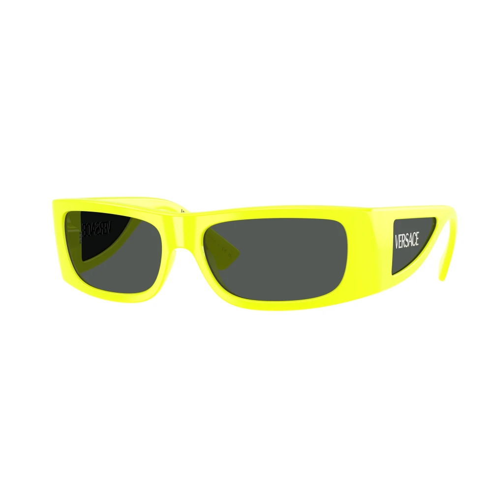 Versace Men's Yellow Sunglasses,, Stylish Sunglasses In Black Frame Medium