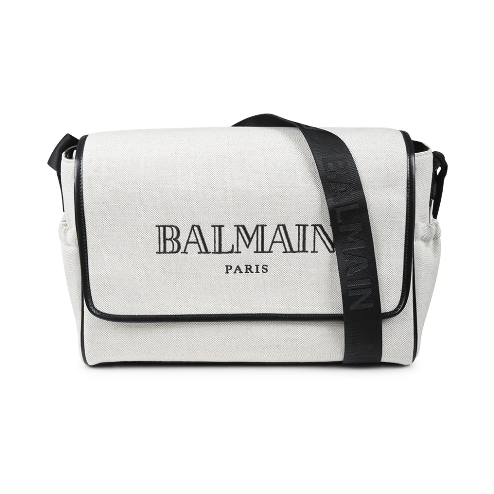 Balmain Witte Katoenen en Linnen Zwangerschapstas Beige Heren