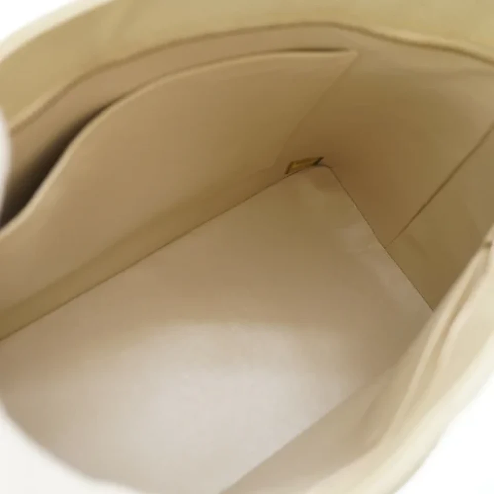 Chanel Vintage Pre-owned Leather totes Beige Dames