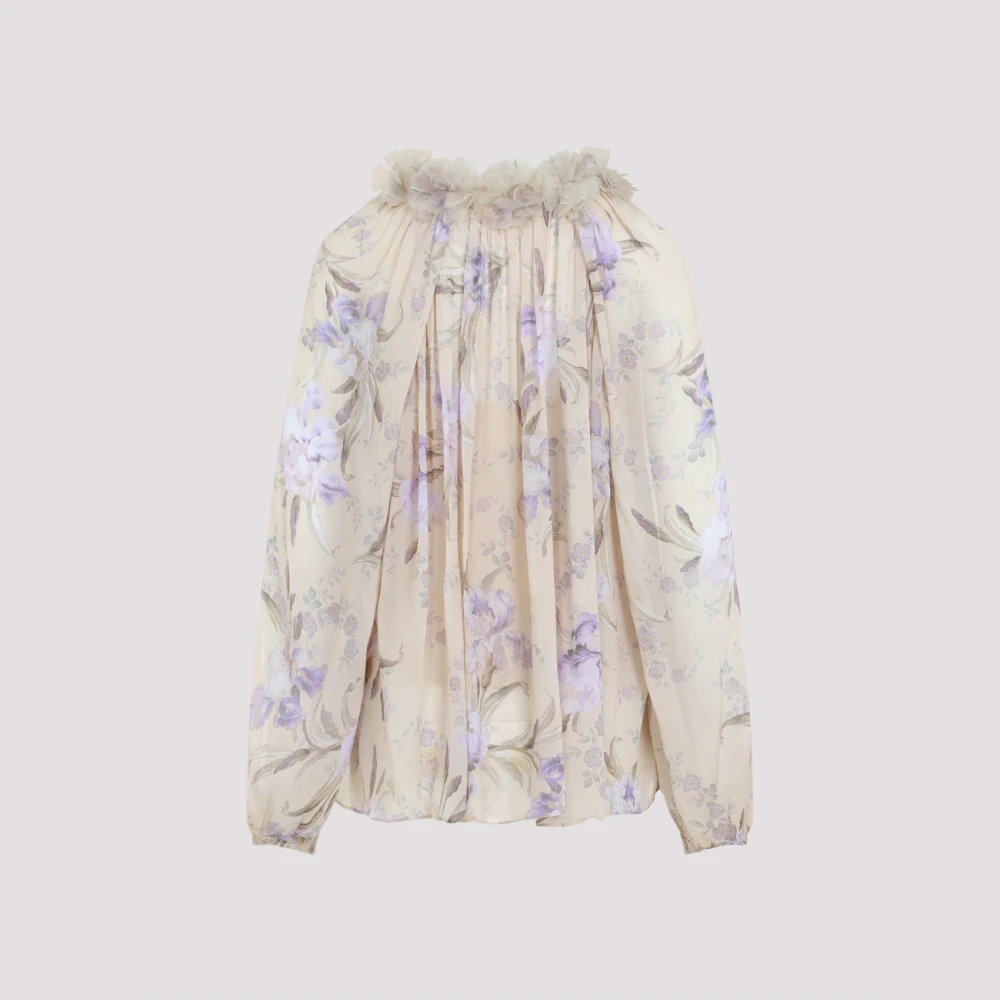 Zimmermann Natuurlijke Iris Billow Blouse White Dames
