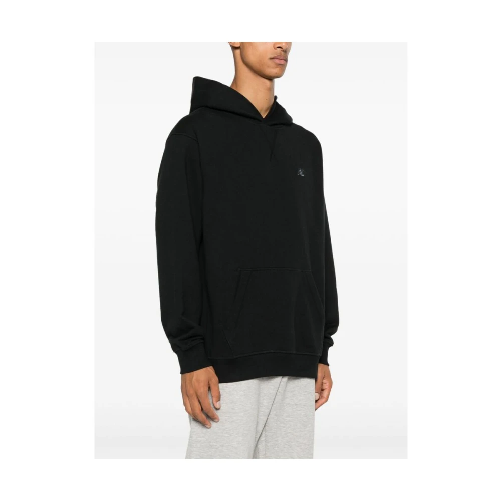 New Balance Zwarte hoodie met geborduurd logo Black Heren