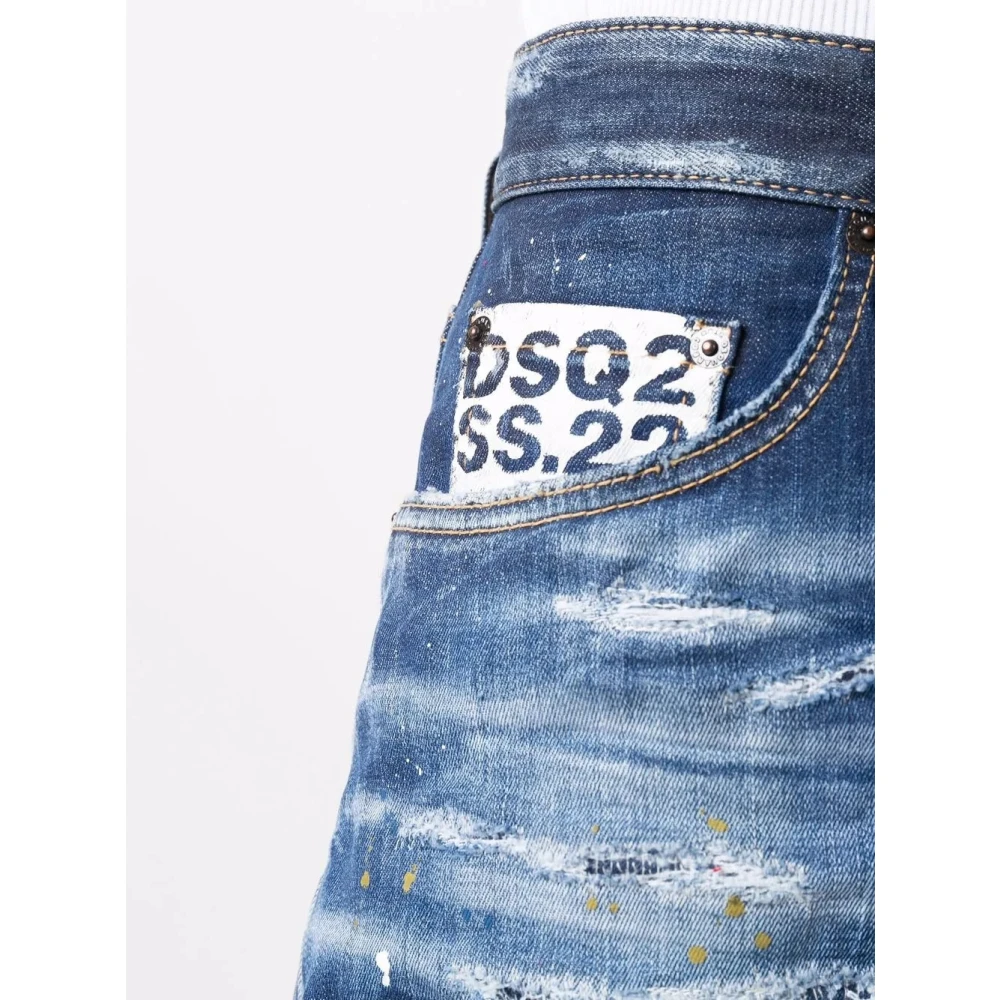 Dsquared2 Casual Denim Shorts Blue Heren