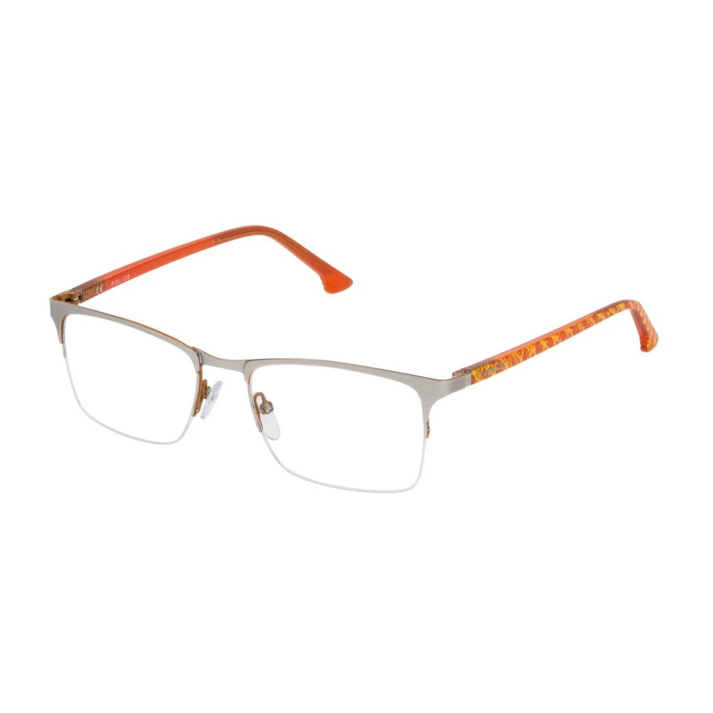 Police Metalen frames met palladium wijzerplaat Gray Heren
