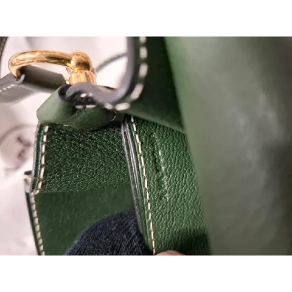 Hermès Vintage Pre-owned Leather handbags Green Dames