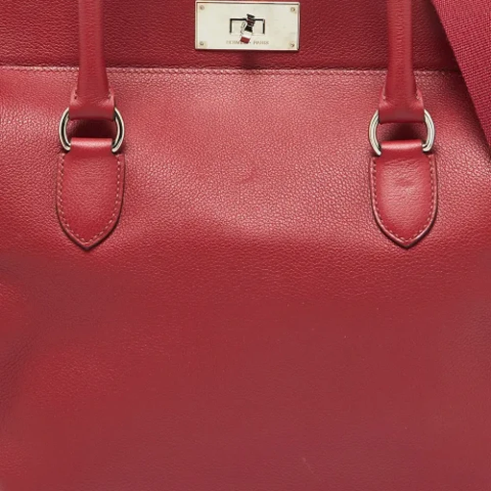 Hermès Vintage Pre-owned Leather totes Red Dames