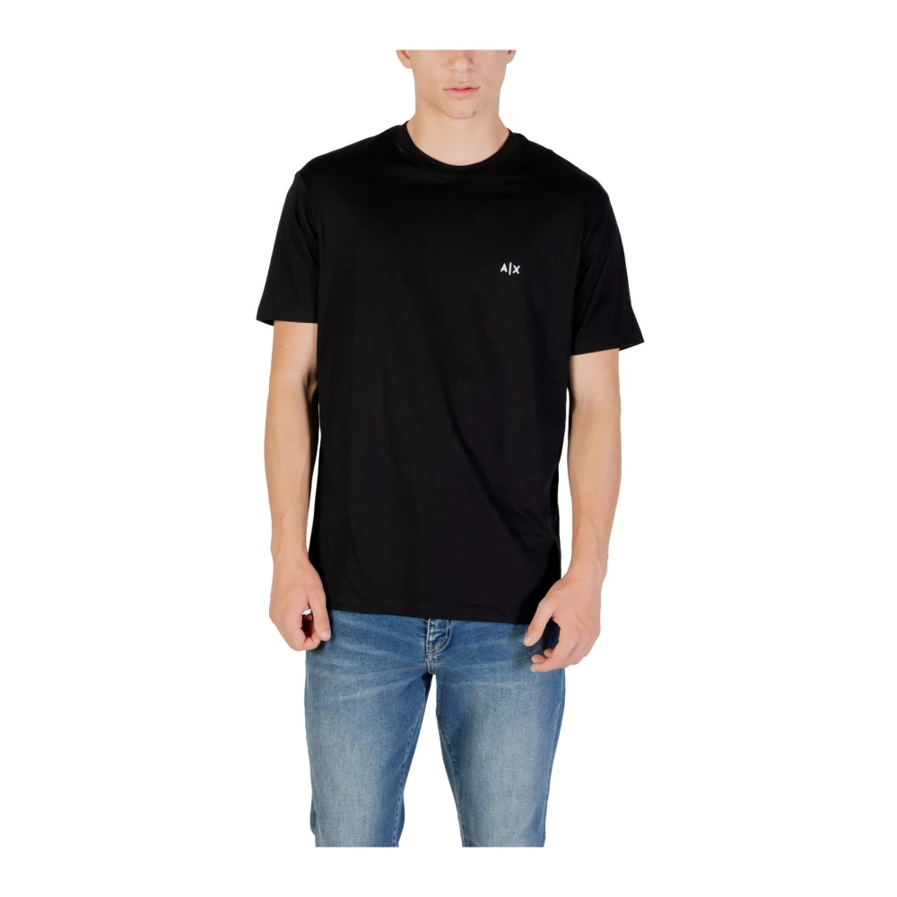 Armani Exchange Hombre Camiseta De Algodón De Manga Corta Y Cuello Redondo