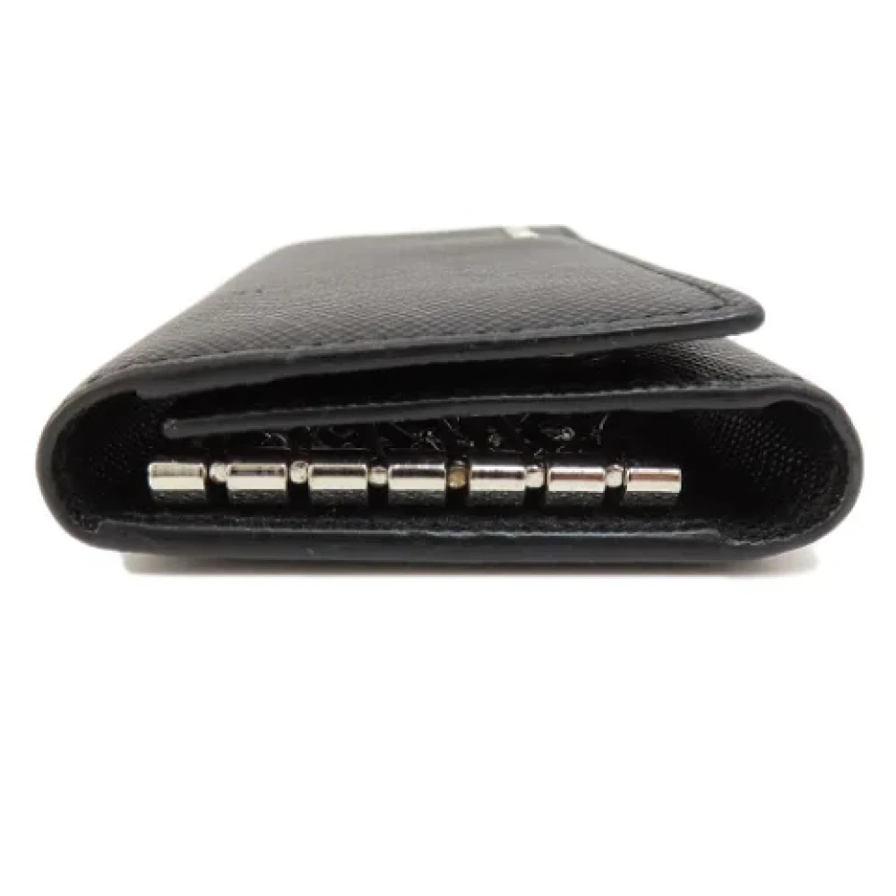 Prada Vintage Pre-owned Leather key-holders Black Dames