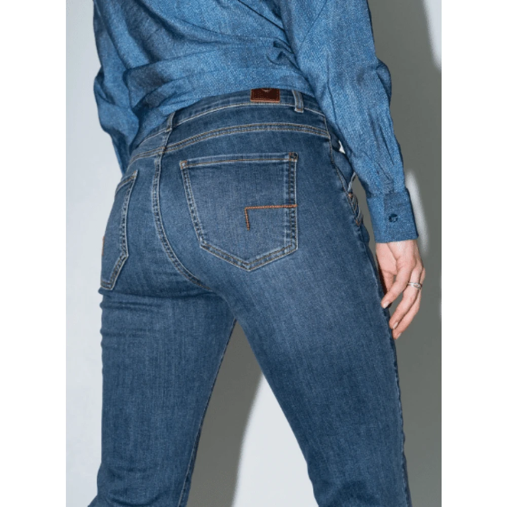 DNM Pure Flare jeans met 5 zakken Blue Dames
