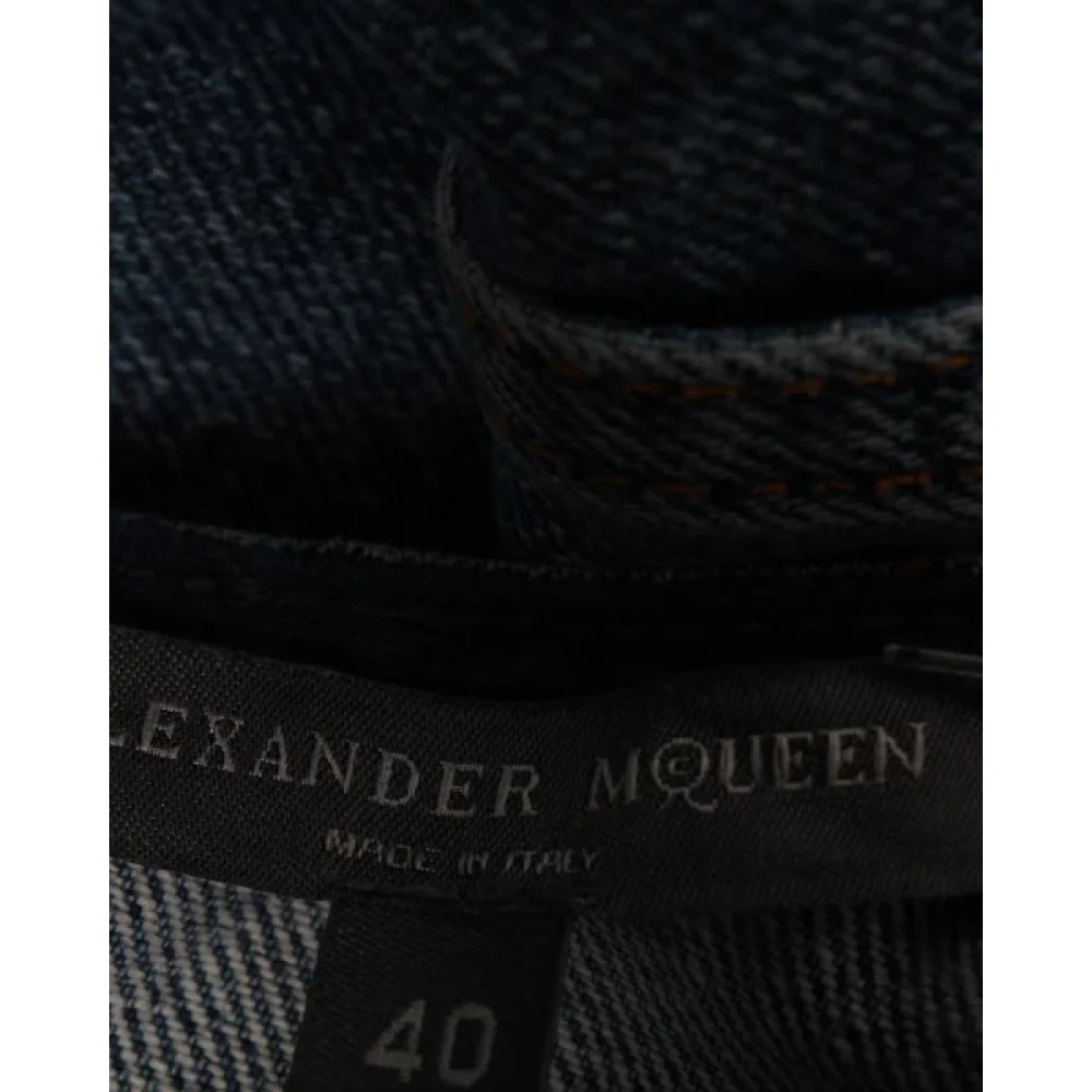 Alexander McQueen Pre-owned Cotton dresses Blue Dames