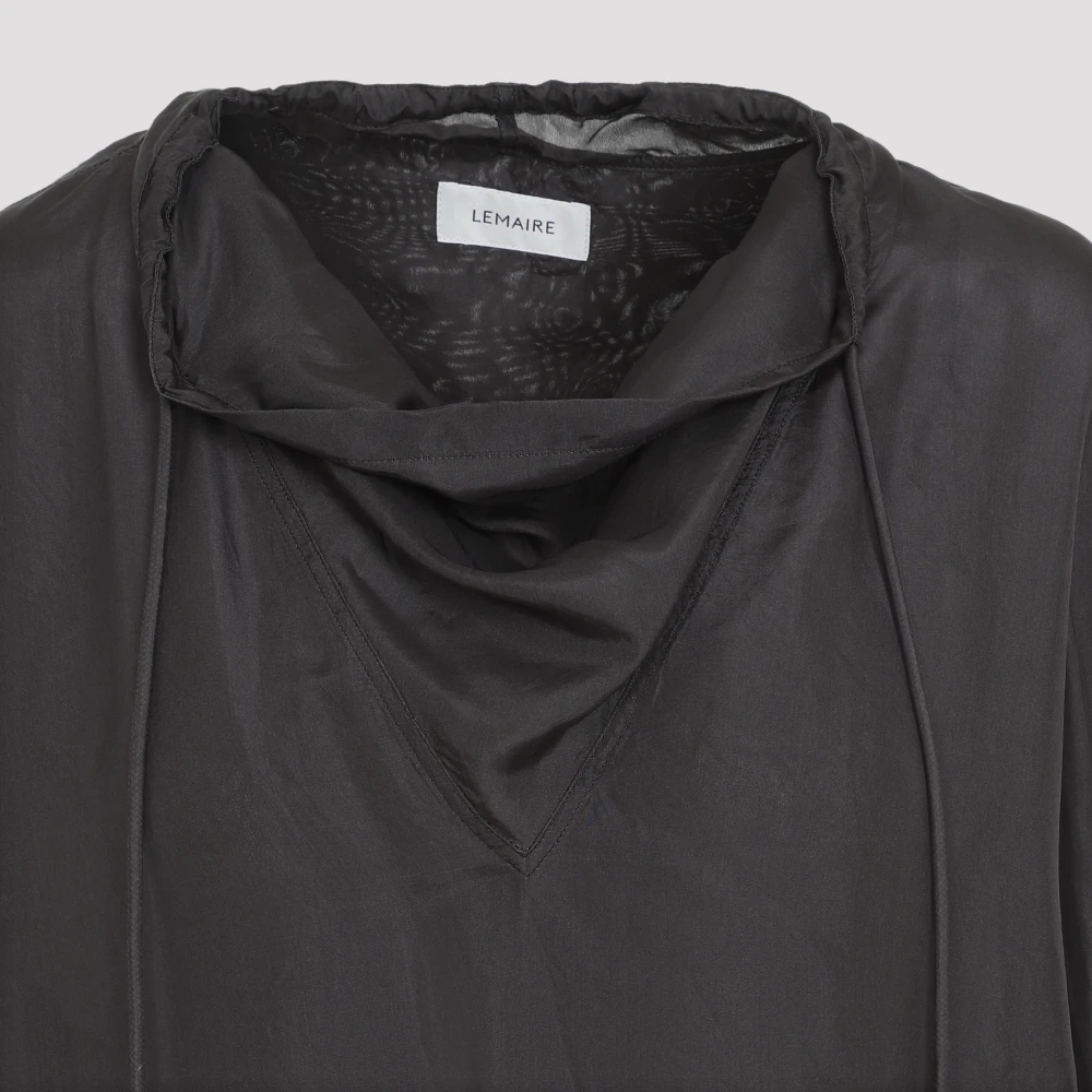 Lemaire Elegante Bruine Zijden Shirt Brown Dames