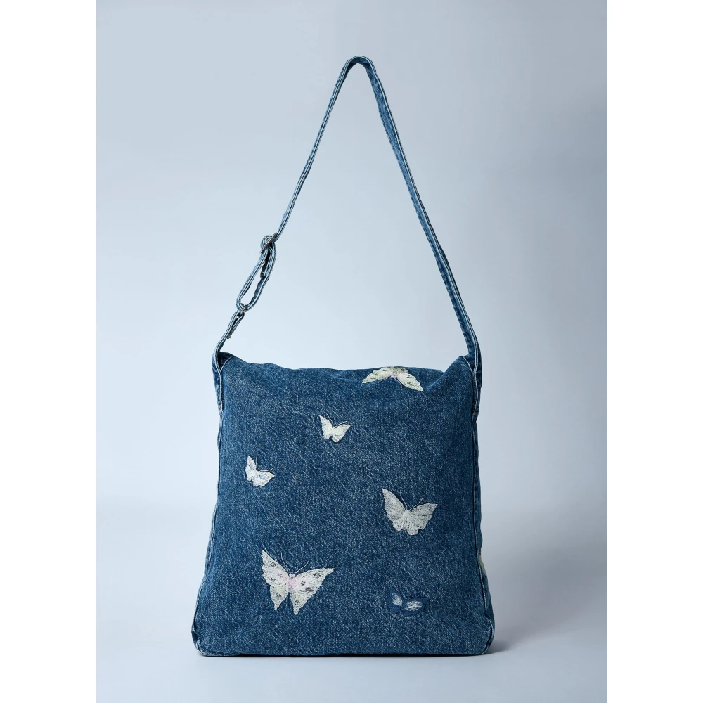 Our Legacy Indigo Butterfly Crossbody Sling Tas Blue Dames