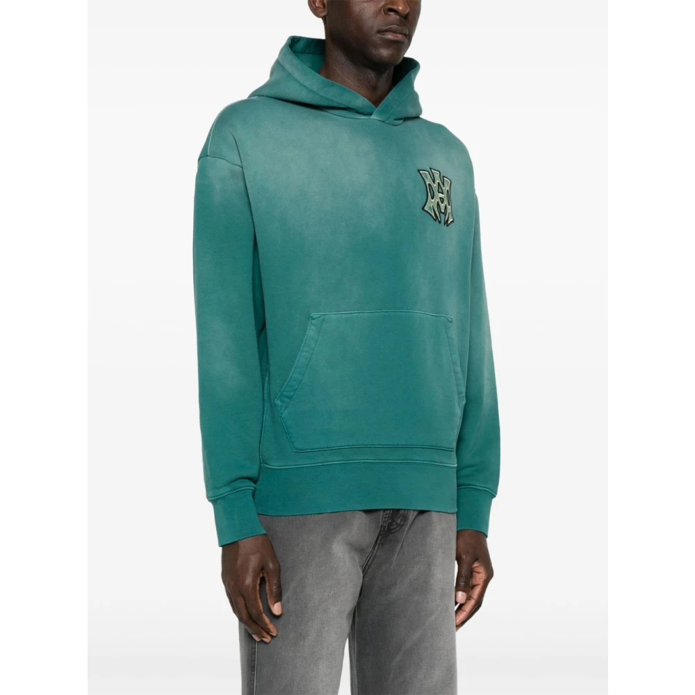 Amiri Logo Borduur Hoodie Blue Heren