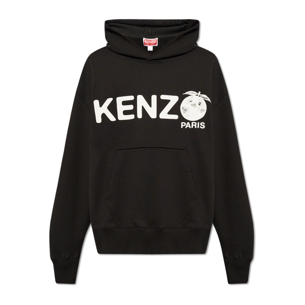Kenzo Hoodie met logo Black Heren