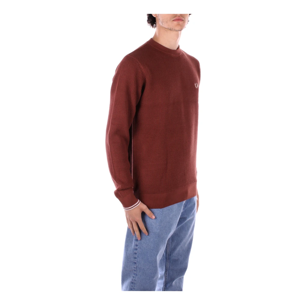 Fred Perry Logo Front Sweaters Brown Heren