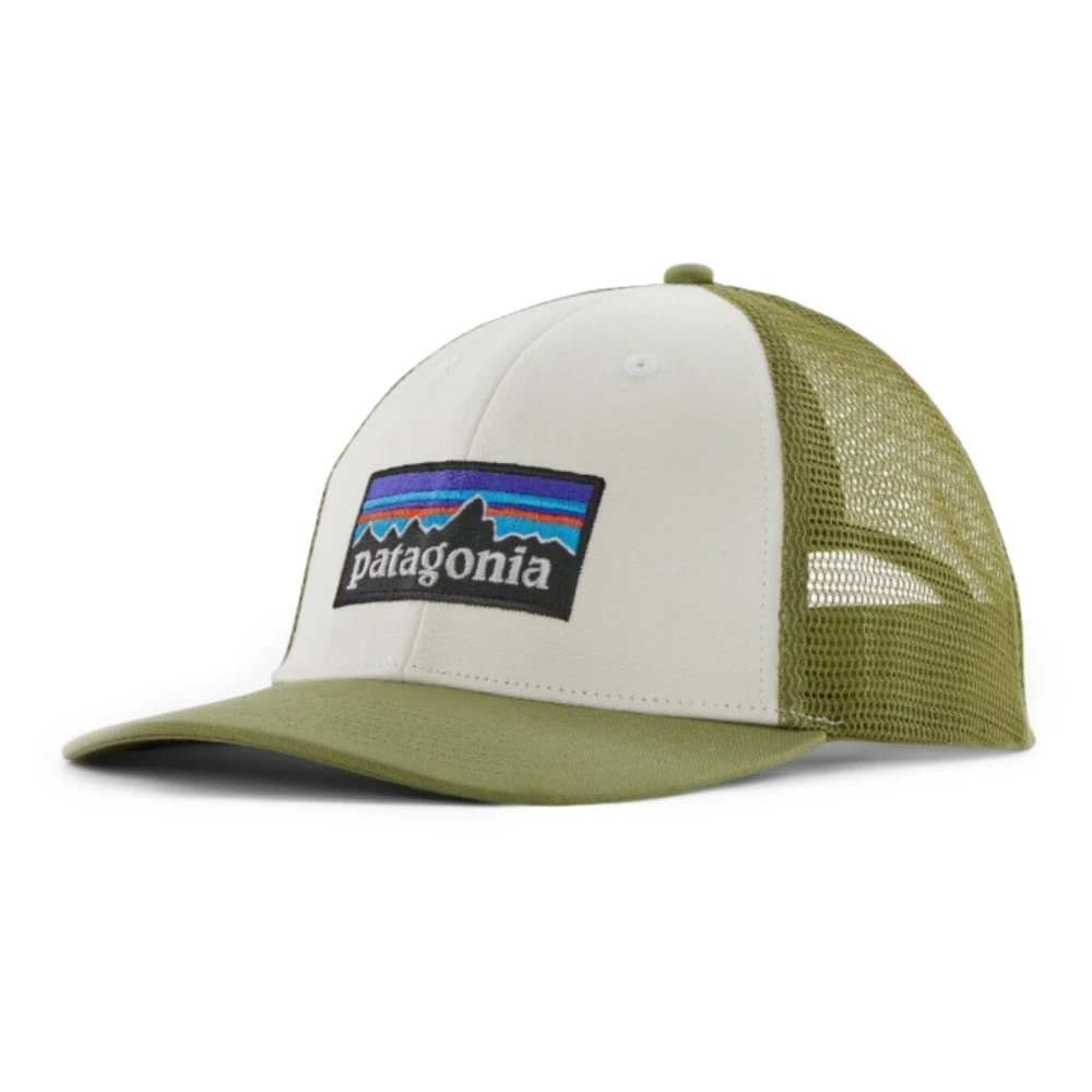 Patagonia Logo Trucker Hat White Green Multicolor Dames