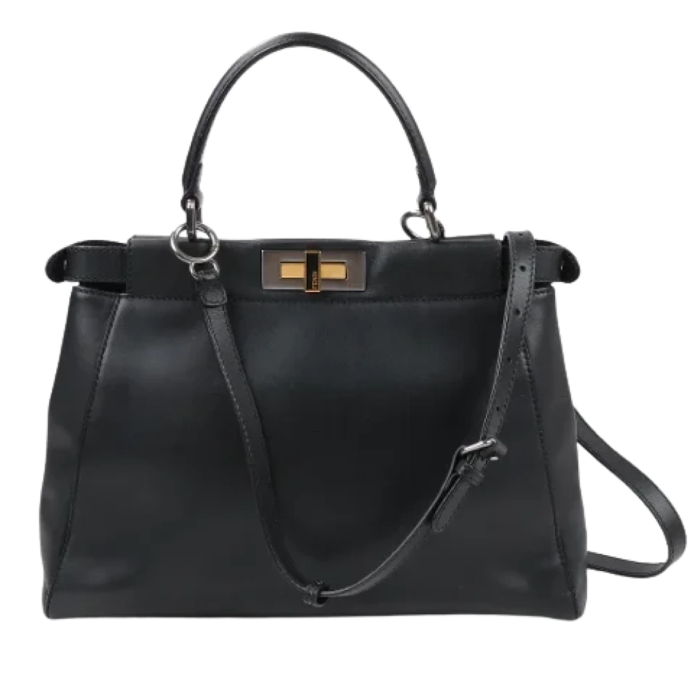 Fendi Vintage Pre-owned Leather handbags Black Dames