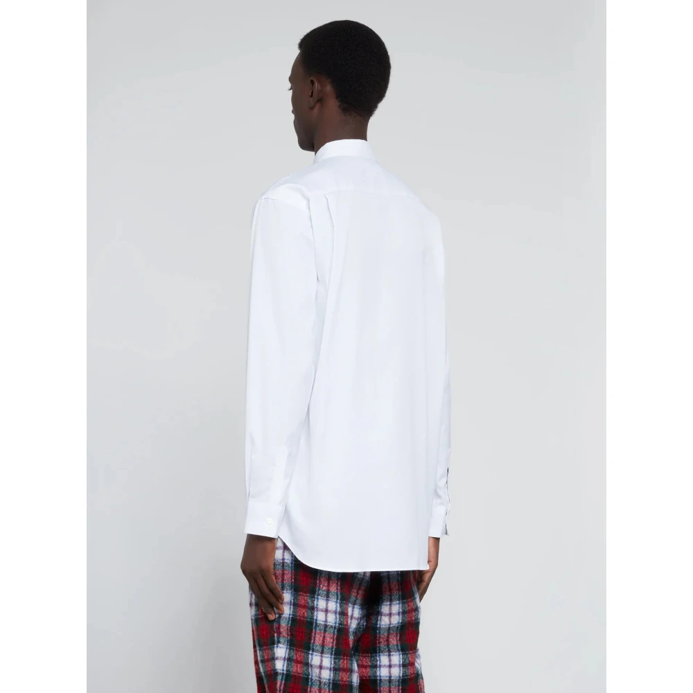 Comme des Garçons Franse Geweven Overhemd Wijde Snit White Heren
