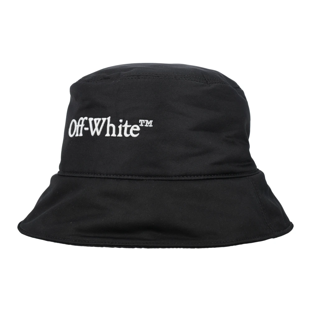 Off White Zwarte en witte Bookish Bucket Hat Black Heren
