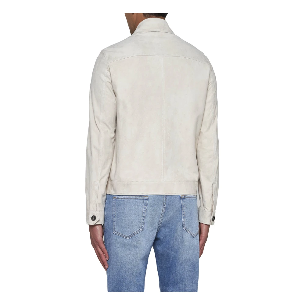 Tagliatore Witte Rits Jassen White Heren