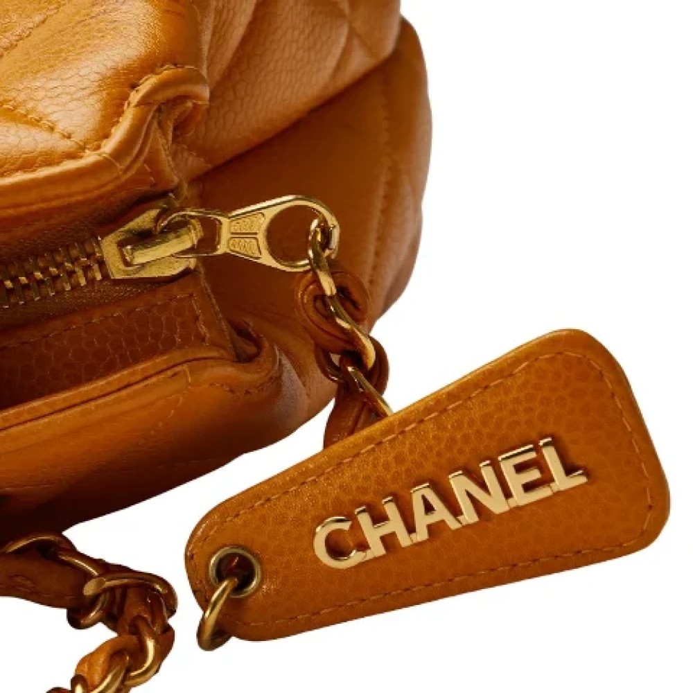 Chanel Vintage Pre-owned Leather chanel-bags Orange Dames