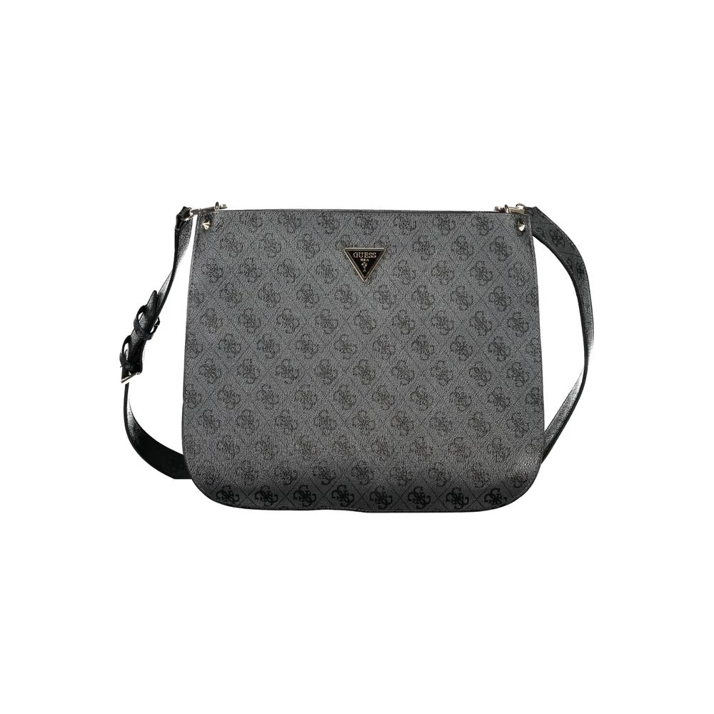 Guess Zwarte polyethyleen schoudertas met verstelbare riem Black Dames