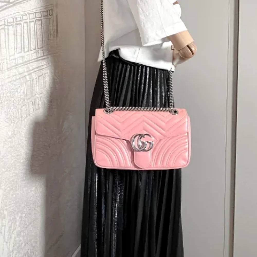 Gucci Vintage Pre-owned Leather handbags Pink Dames
