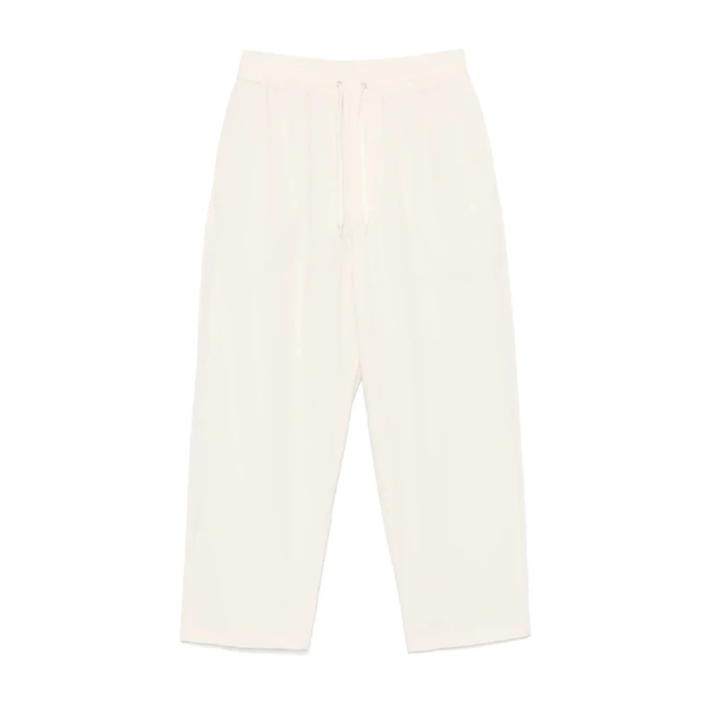 Autry Men's Beige Straight Trousers, L, Versatile Nylon-Elastane Trousers