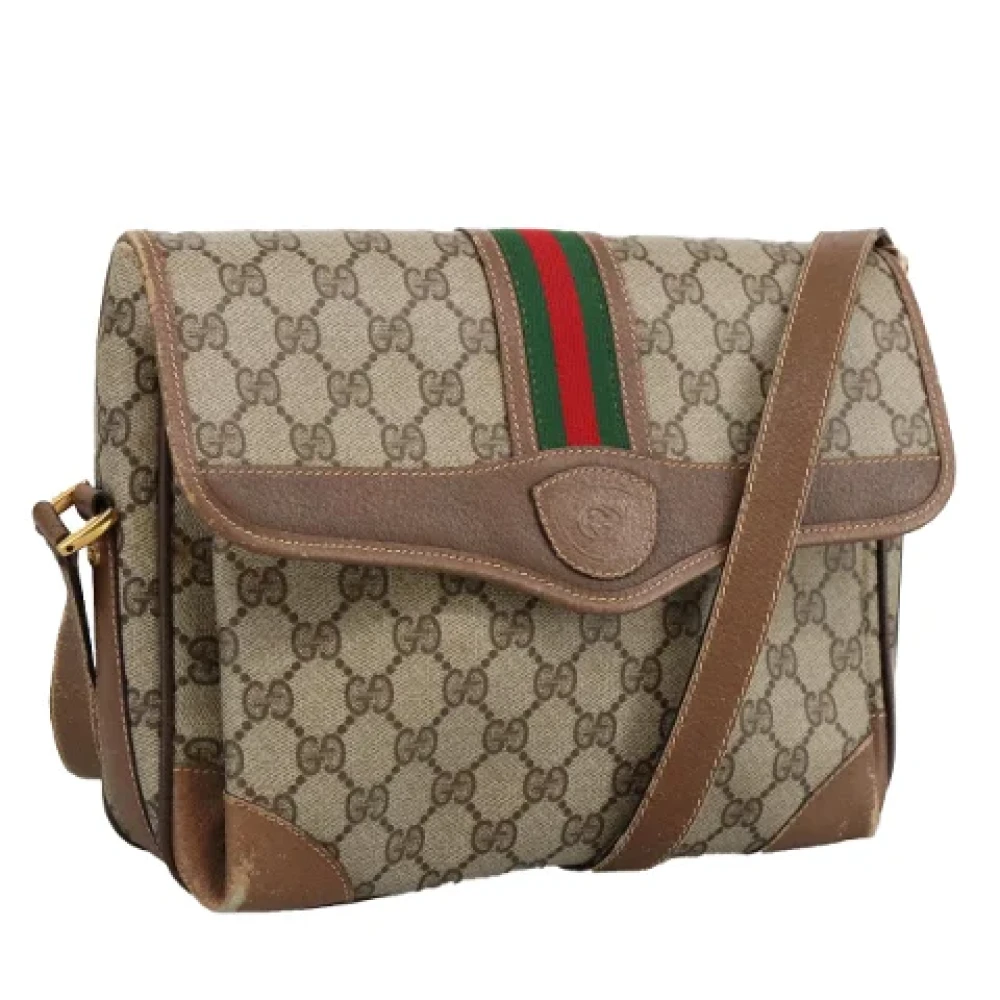 Gucci Vintage Pre-owned Canvas gucci-bags Beige Dames