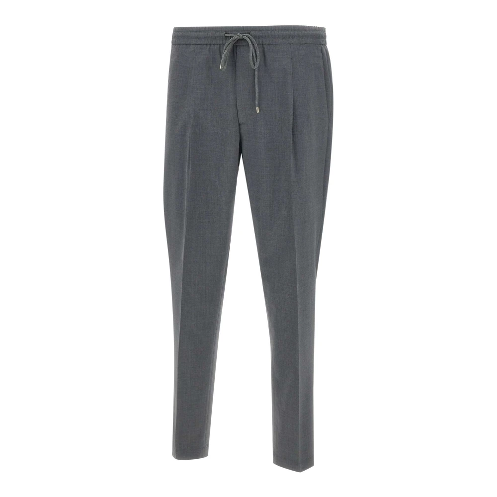 Briglia Grijze wolblend broek reguliere pasvorm Gray Heren