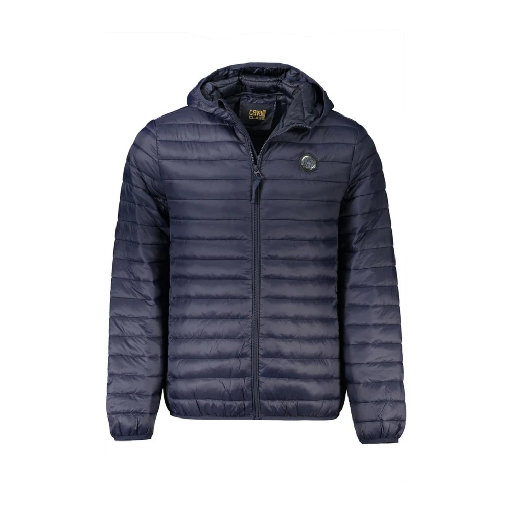 Cavalli Class Blauwe Hoodie met Licht Gewatteerd Blue Heren