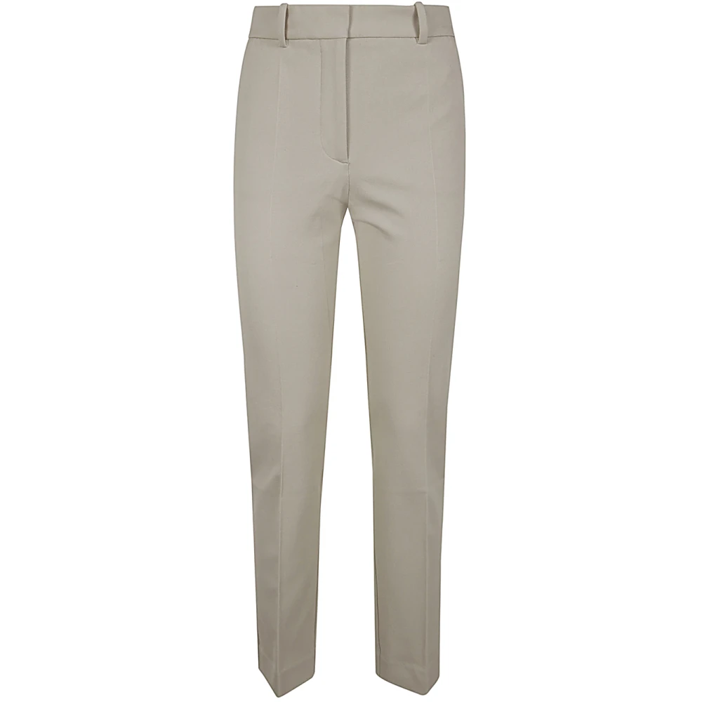 Joseph Gabardine Slim-Fit Broek Beige Dames