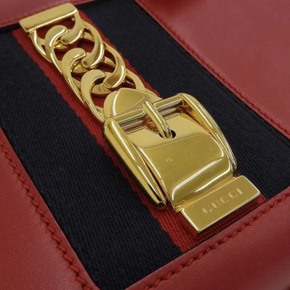 Gucci Vintage Pre-owned Leather handbags Red Dames