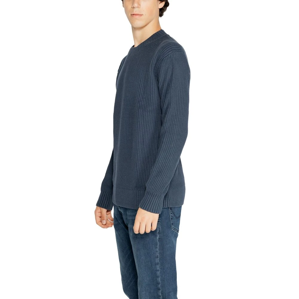 Calvin Klein Jeans Zwarte Katoenen Gebreide Kleding Herfst Winter Collectie Blue Heren