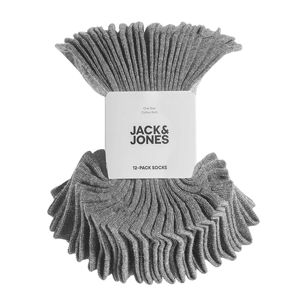 jack & jones 12 Lage Sokken Grijs Gray Heren