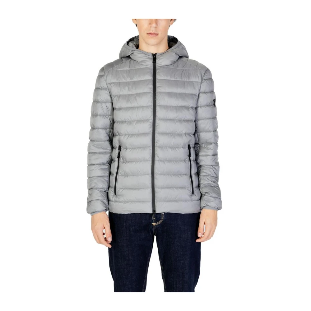 Gianni Lupo Polyamide Herfst Winter Jas Collectie Gray Heren