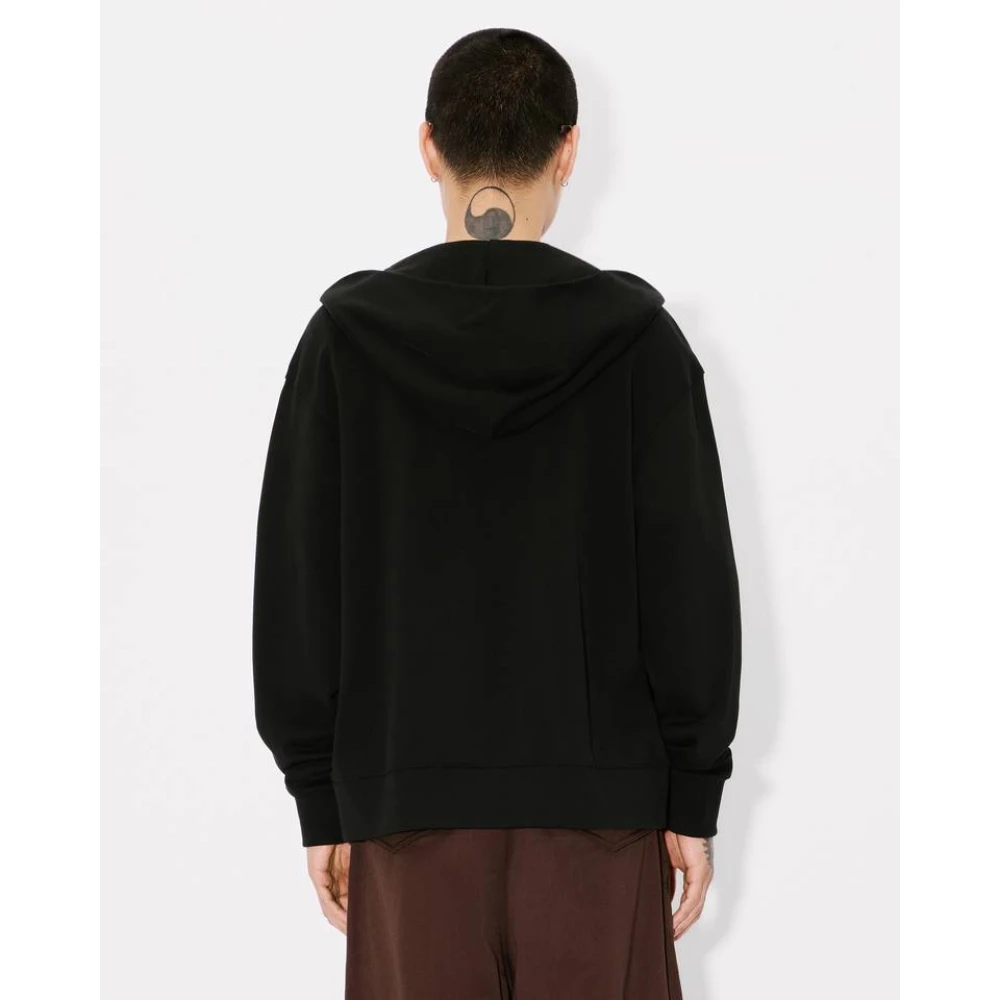 Kenzo Geborduurde Rits Trui Black Heren