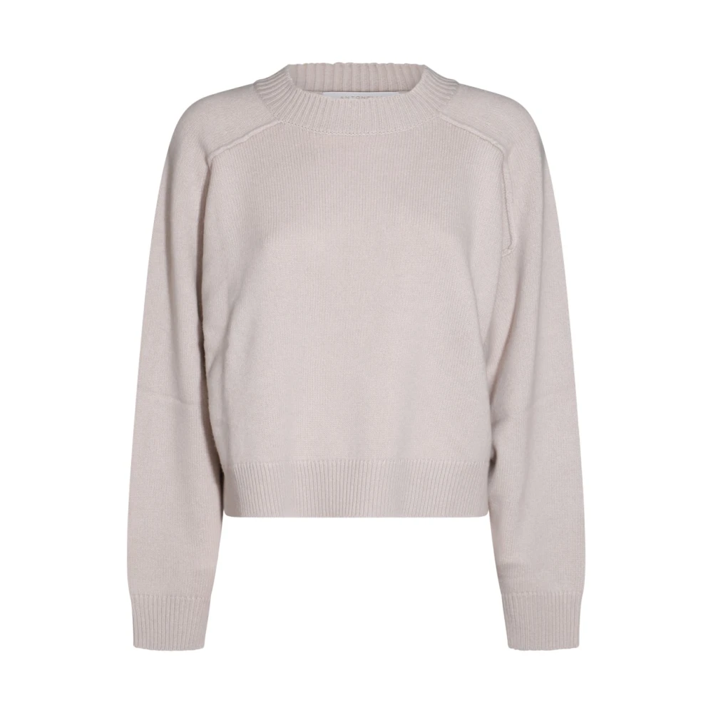 Antonelli Firenze Beige Wollen Gebreide Trui Beige Dames