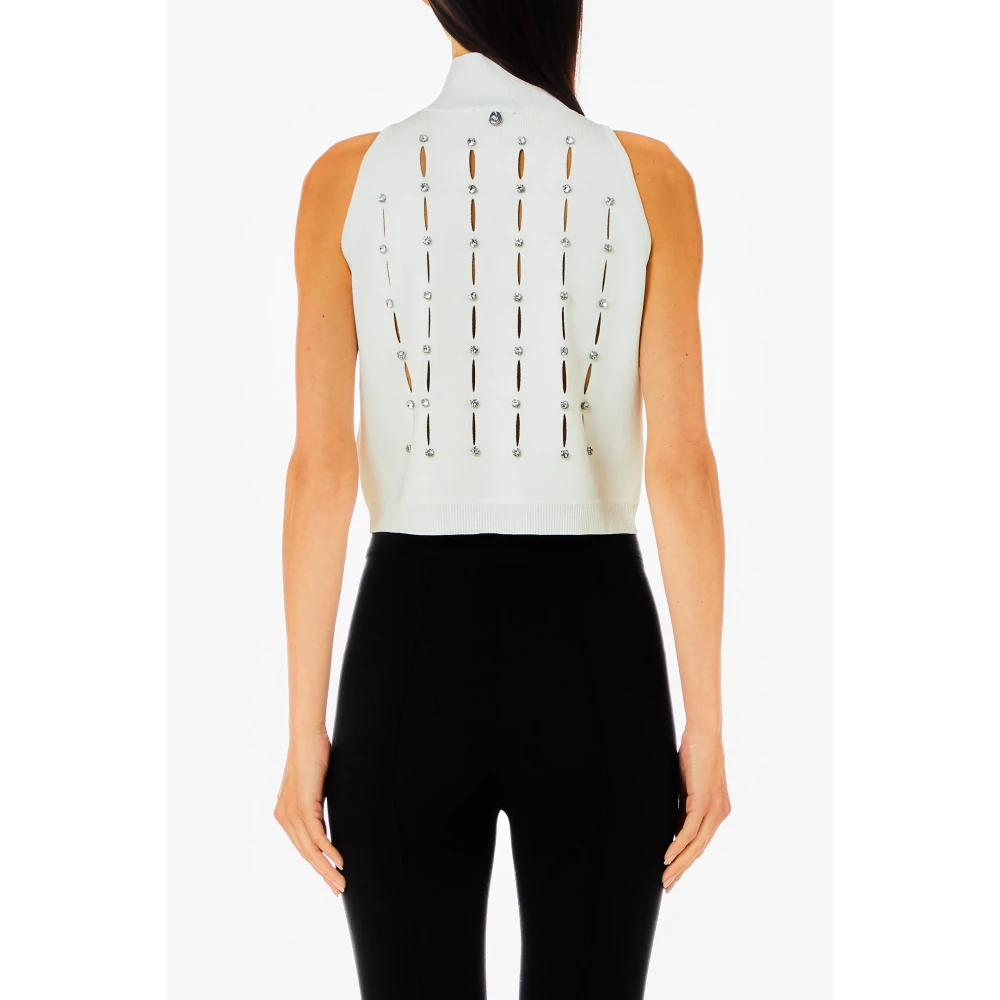 Liu Jo Stijlvolle Top met Gesloten Hals White Dames