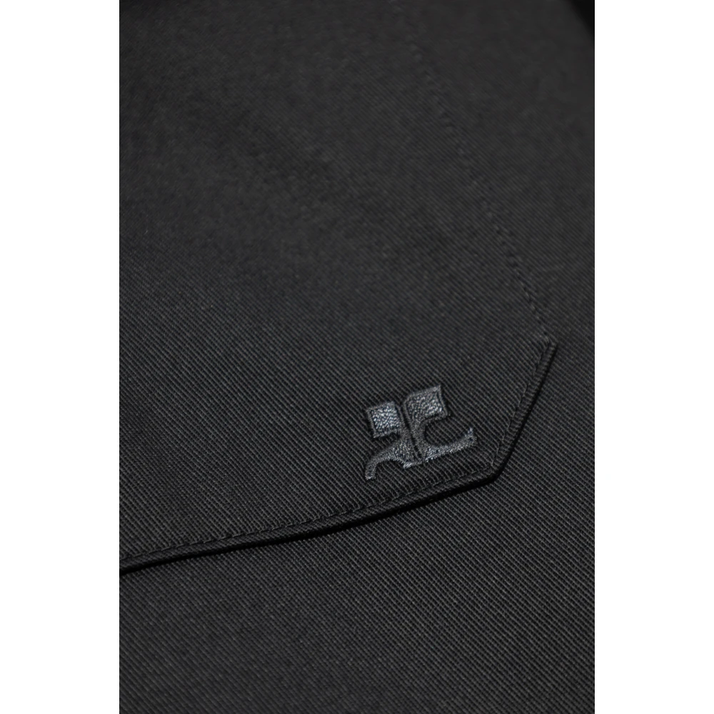 Courrèges Shirt met geborduurd logo Blue Heren