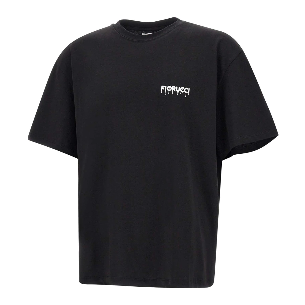 Fiorucci Heren Katoenen T-shirt Zwart Black Heren