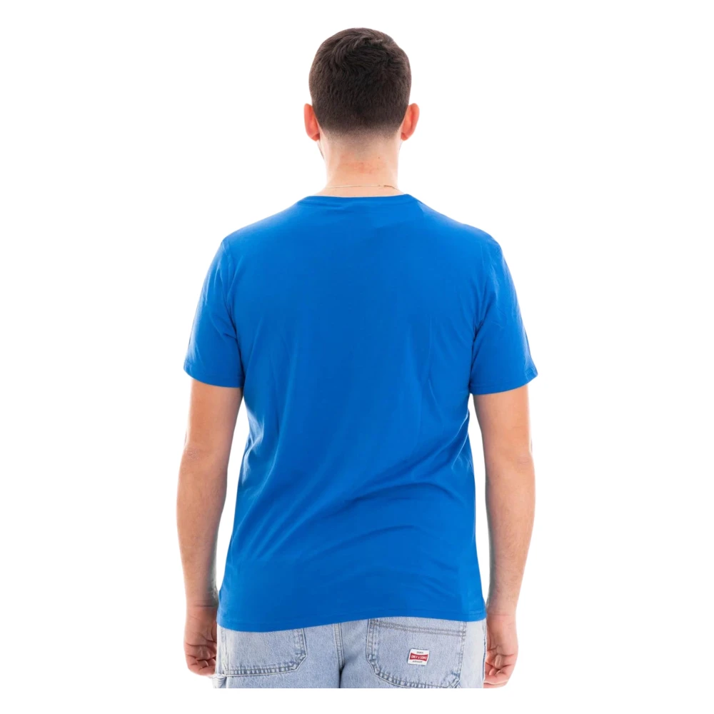 Emporio Armani Blauwe Adelaar Logo T-shirts en Polos Blue Heren