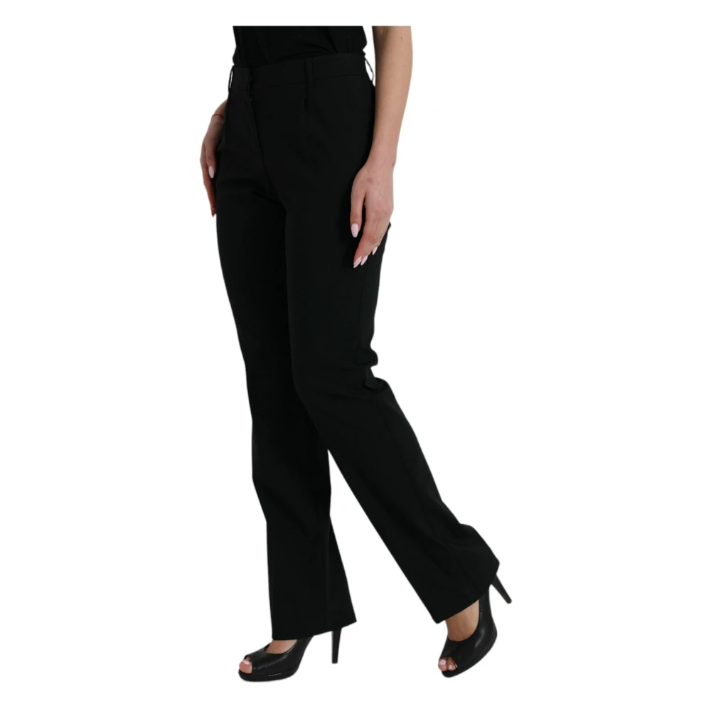 Dolce & Gabbana Elegante taps toelopende wollen broek Black Dames