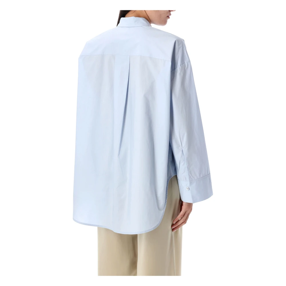 By Malene Birger Periwinkle Blue Gestreepte Katoenen Overhemd By Herenne Birger Blue Dames