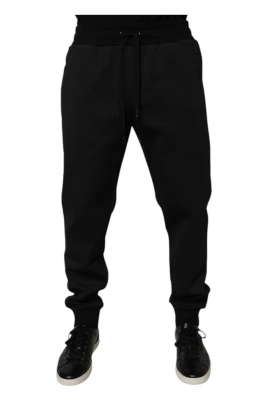 Svarta Jogger Sweatpants med Logodetaljer